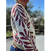 Chaqueta Bomber Flores Burdeo
