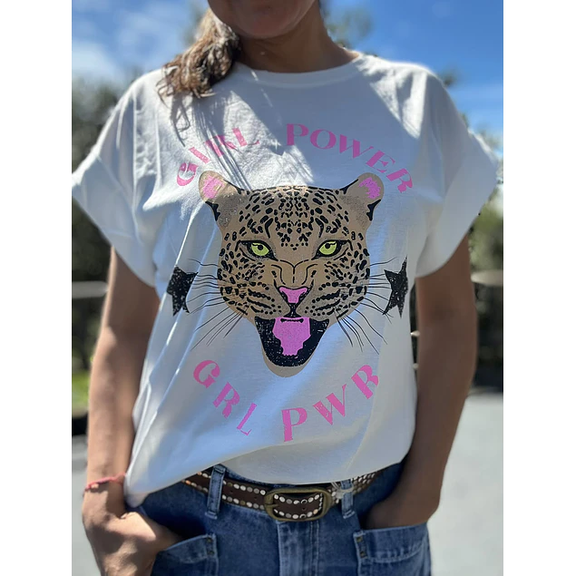 Polera Tigre Blanca