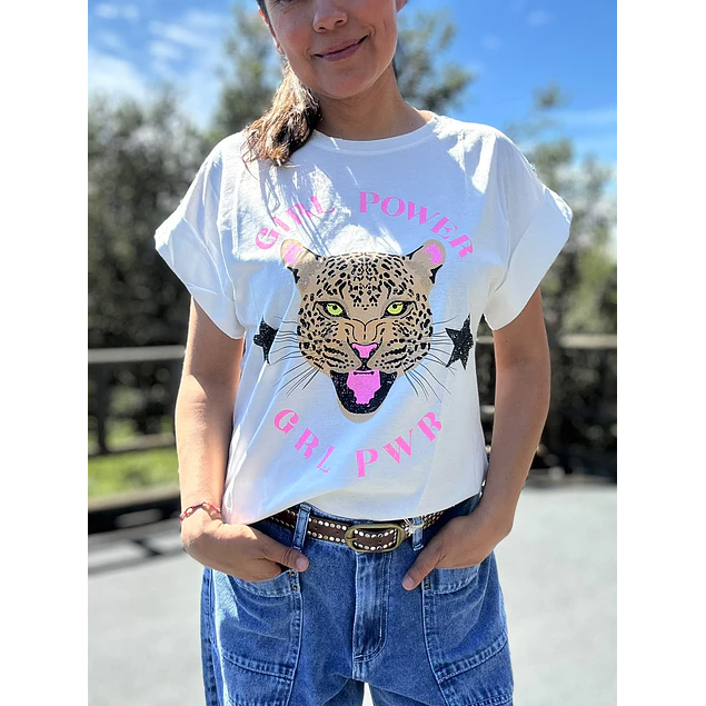 Polera Tigre Blanca