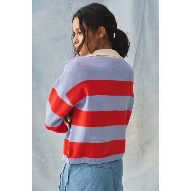 Sweater Cheta Kiss Rojo Celeste