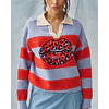 Sweater Cheta Kiss Rojo Celeste