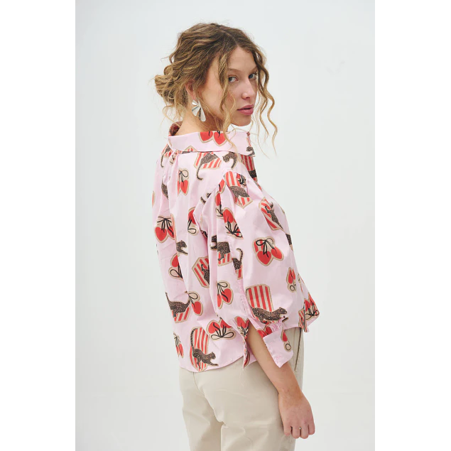 Camisa Cheta Rosa
