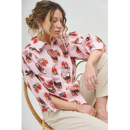 Camisa Cheta Rosa