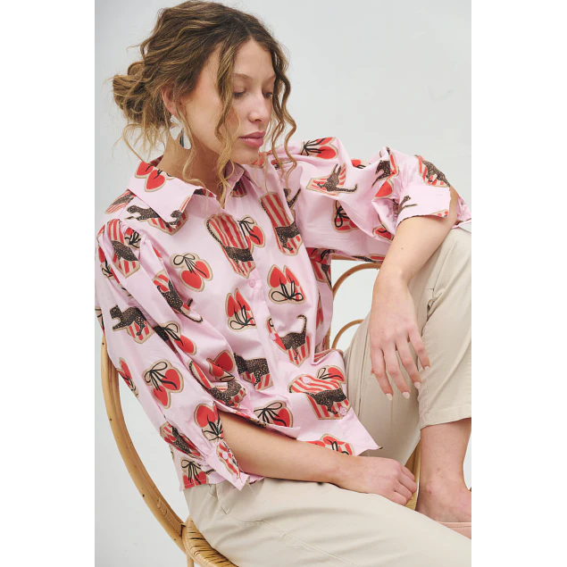 Camisa Cheta Rosa