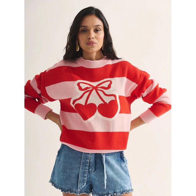 Sweater Cherry Rojo