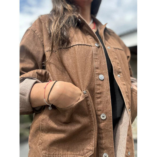 Chaqueta Jeans Café