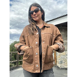 Chaqueta Jeans Café