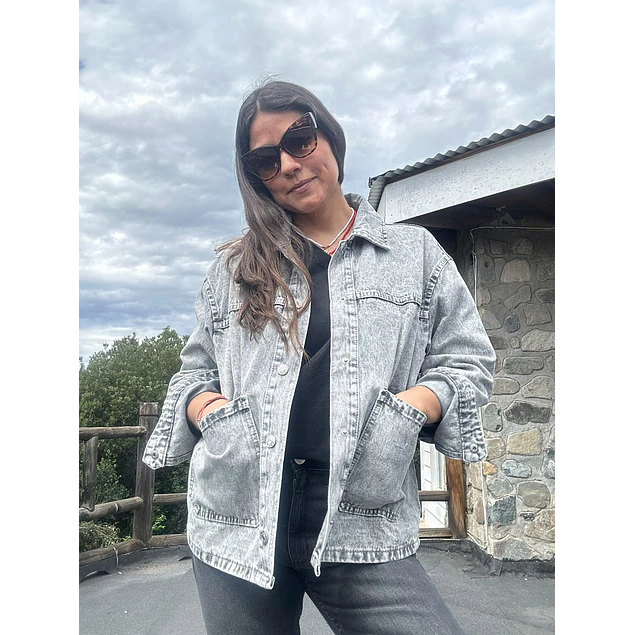 Chaqueta Jeans Gris