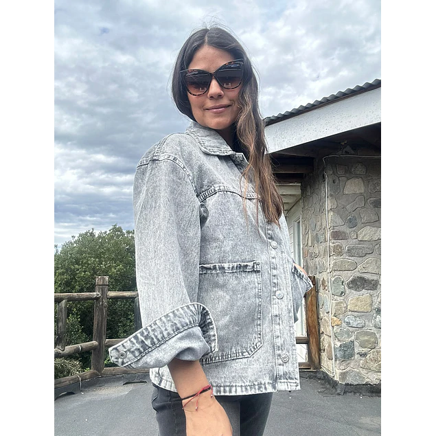 Chaqueta Jeans Gris