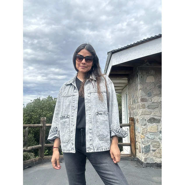 Chaqueta Jeans Gris