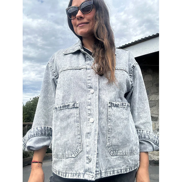 Chaqueta Jeans Gris