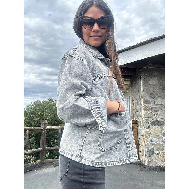 Chaqueta Jeans Gris