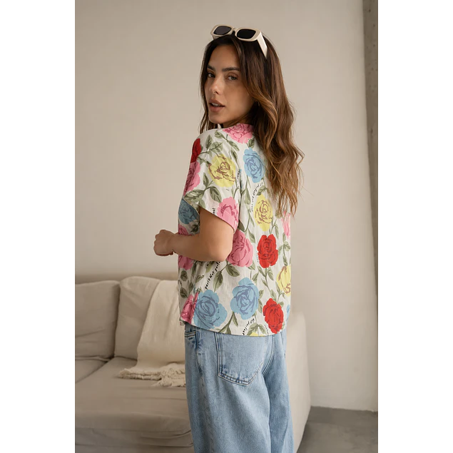 Remera Ali Modal Rosas