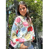 Campera Rompeviento Rosas