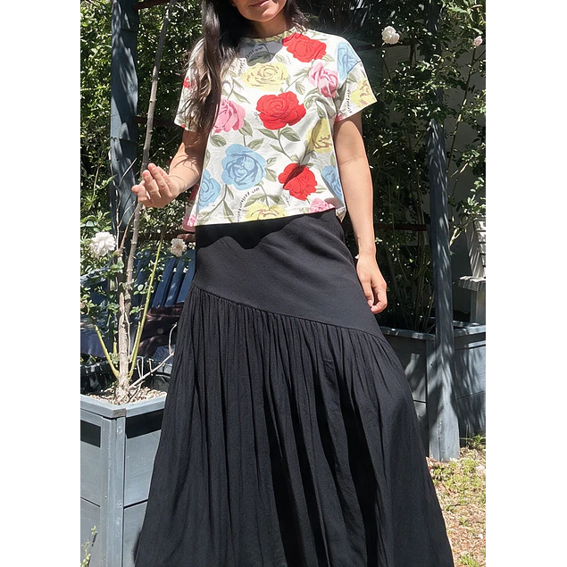 Pollera Vicenta Negra