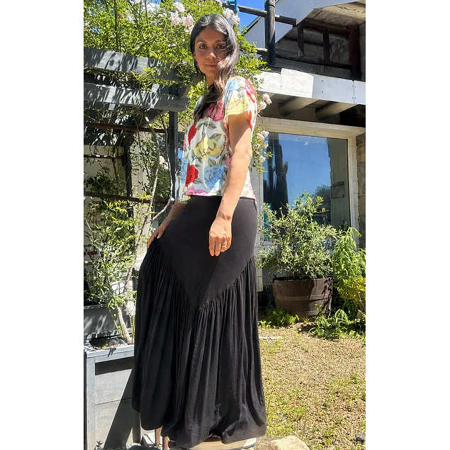 Pollera Vicenta Negra