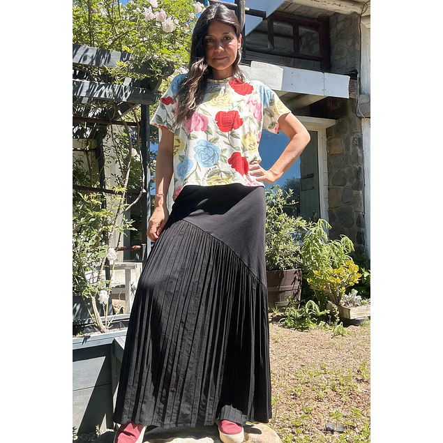 Pollera Vicenta Negra