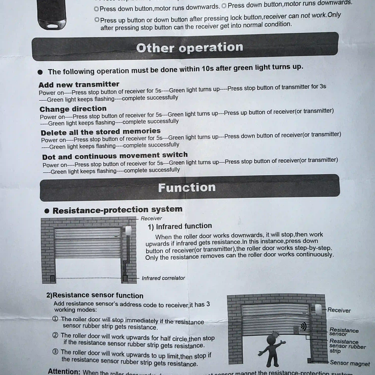 Central Con 2 Controles Para Motor Central Cortina Metálica 4
