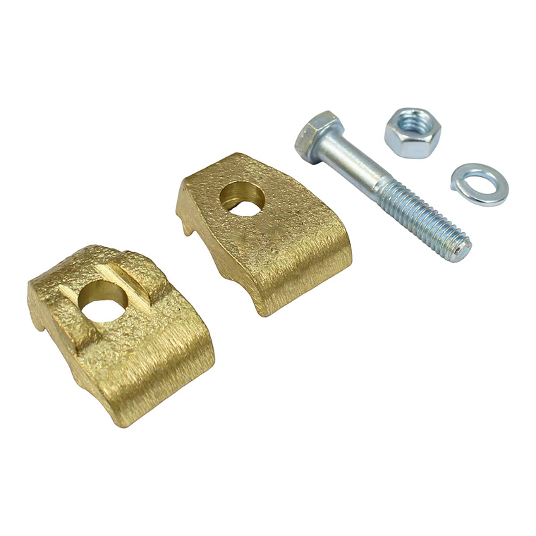 Prensa paralela doble de bronce para 1 conductor - Todas las medidas 3