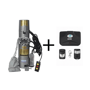 KIT Motor Lateral 1000 Kilos Cortina Metálica + central con dos controles