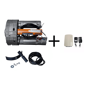KIT Motor Central 420 Kilos Doble Nucleo Cortina Metálica + Central con dos controles
