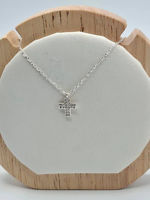 Collar cruz destellos