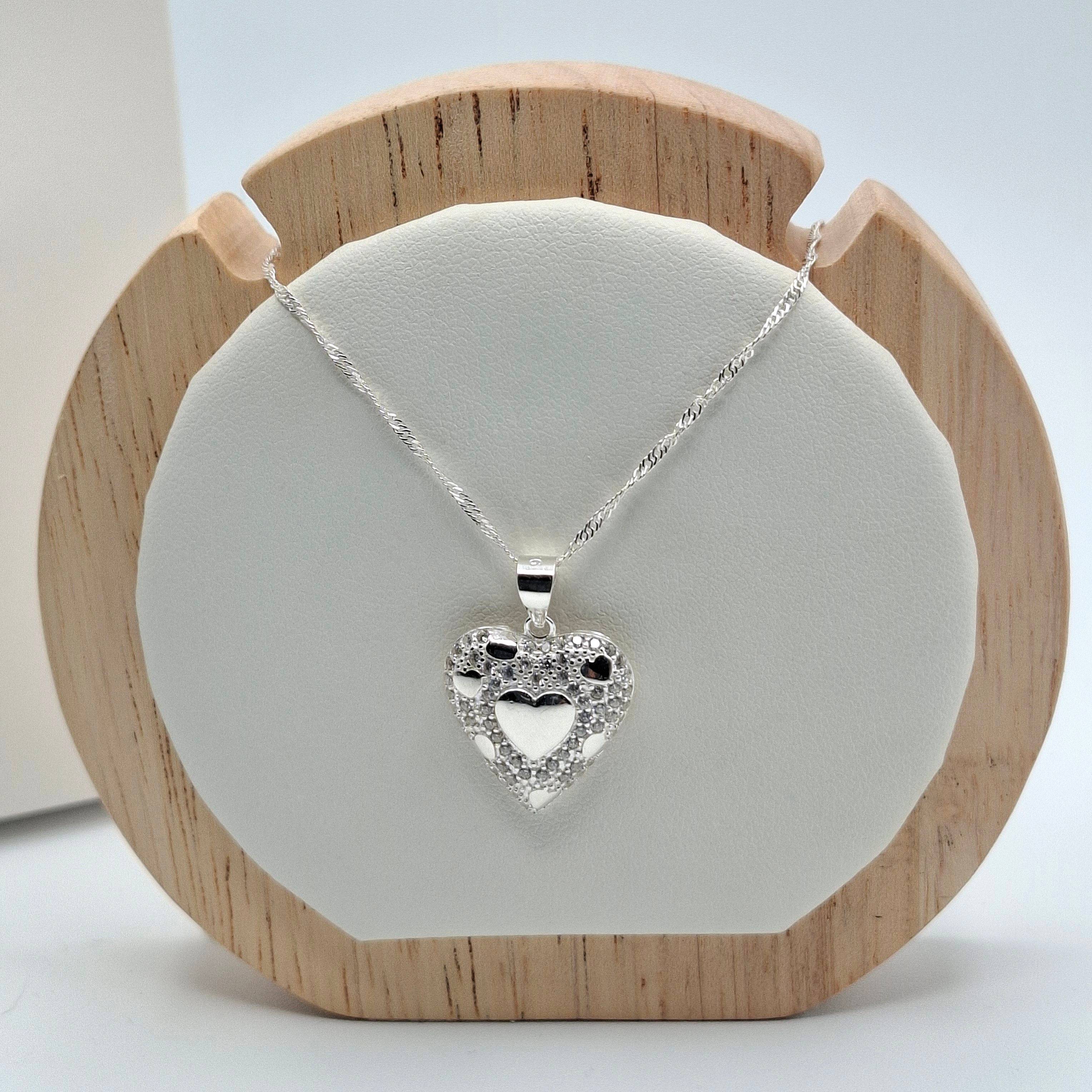 Collar Corazón con destellos