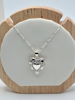 Collar Corazón con destellos