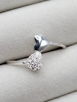 Anillo Doble corazón