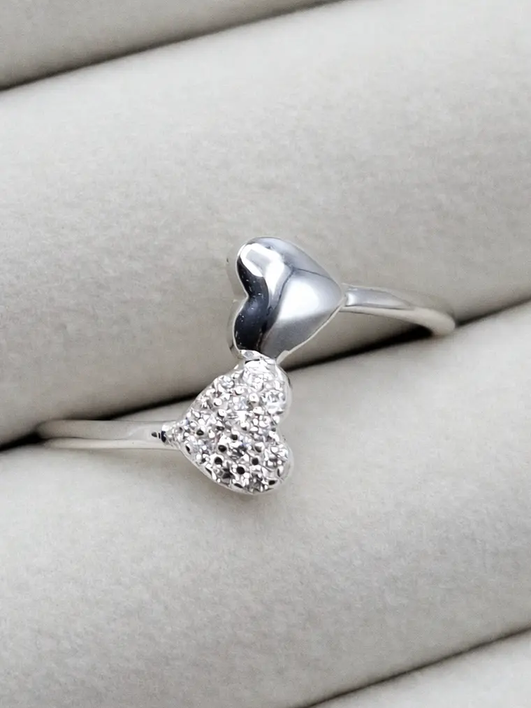 Anillo Doble corazón 1