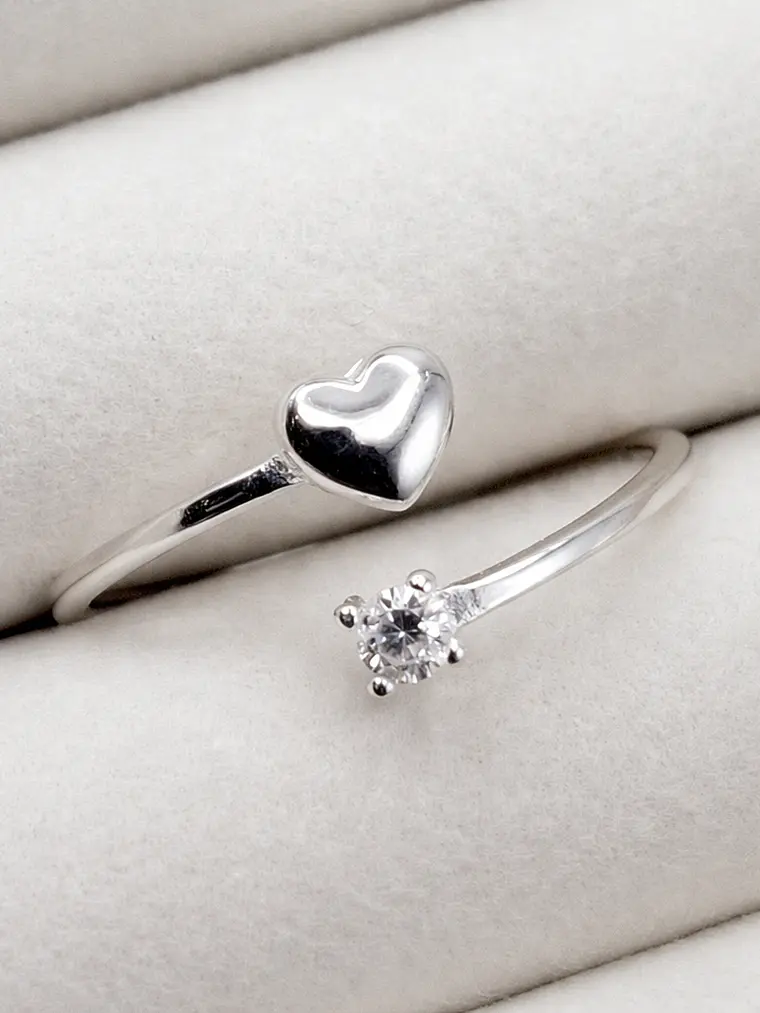 Anillo Corazón y punto de luz 1