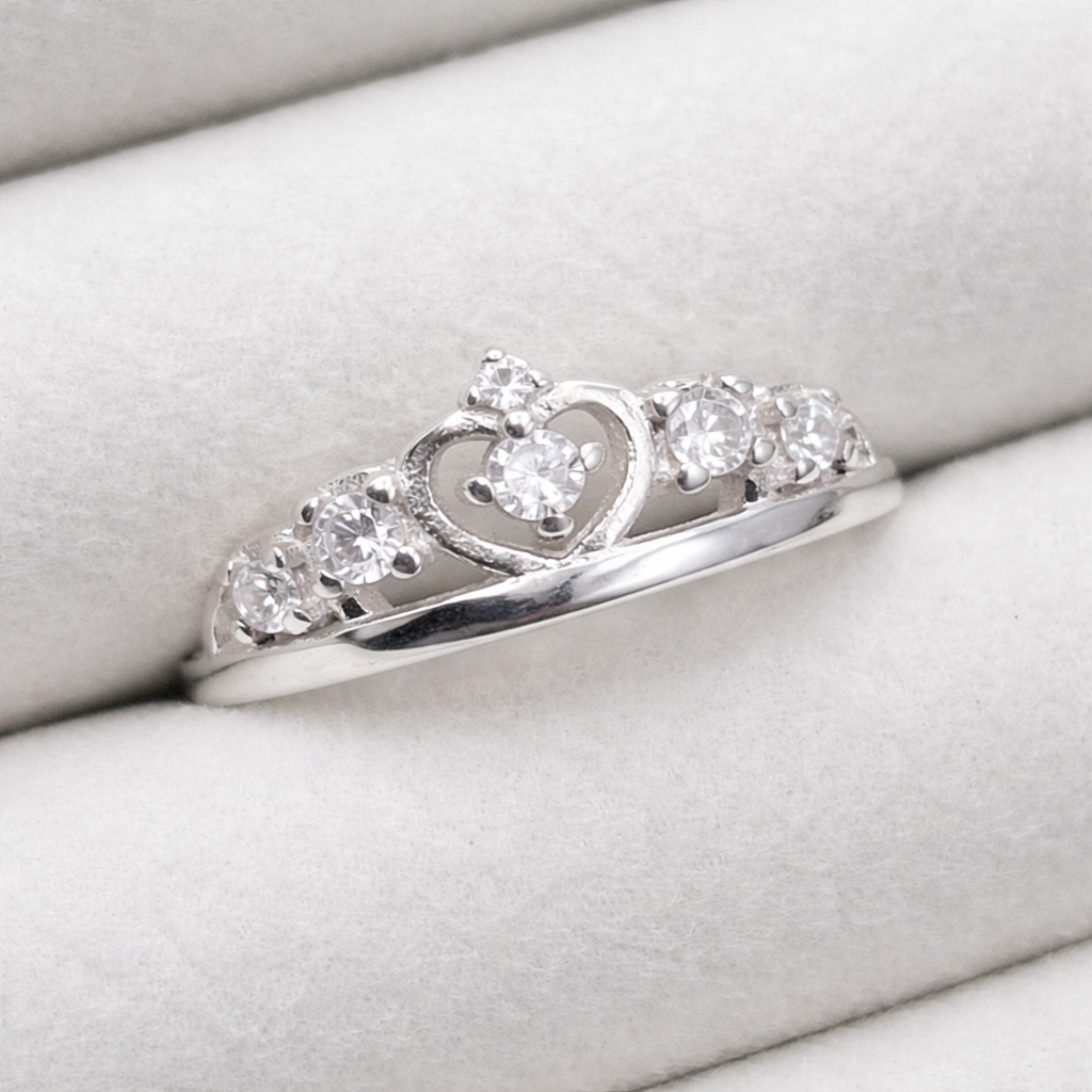 Anillo Corazón luminoso con circones