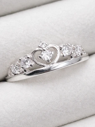 Anillo Corazón luminoso con circones