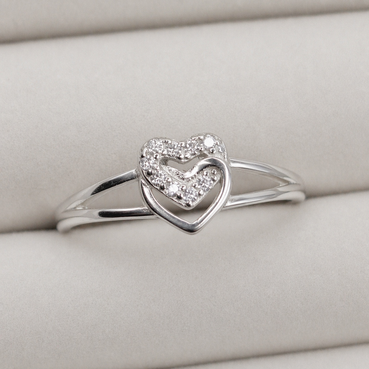 Anillo Doble corazón