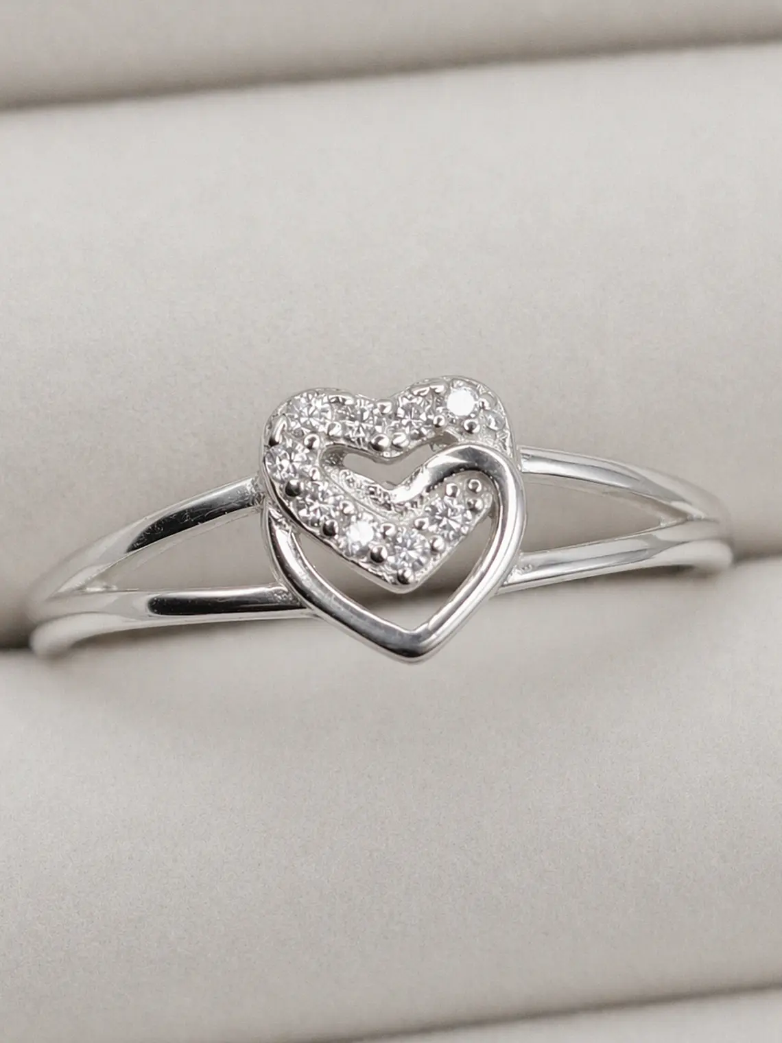 Anillo Doble corazón 1
