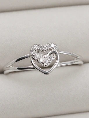 Anillo Doble corazón