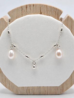 Pulsera Perlas Colgantes