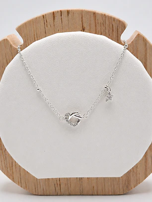 Pulsera Corazón y estrella con destellos