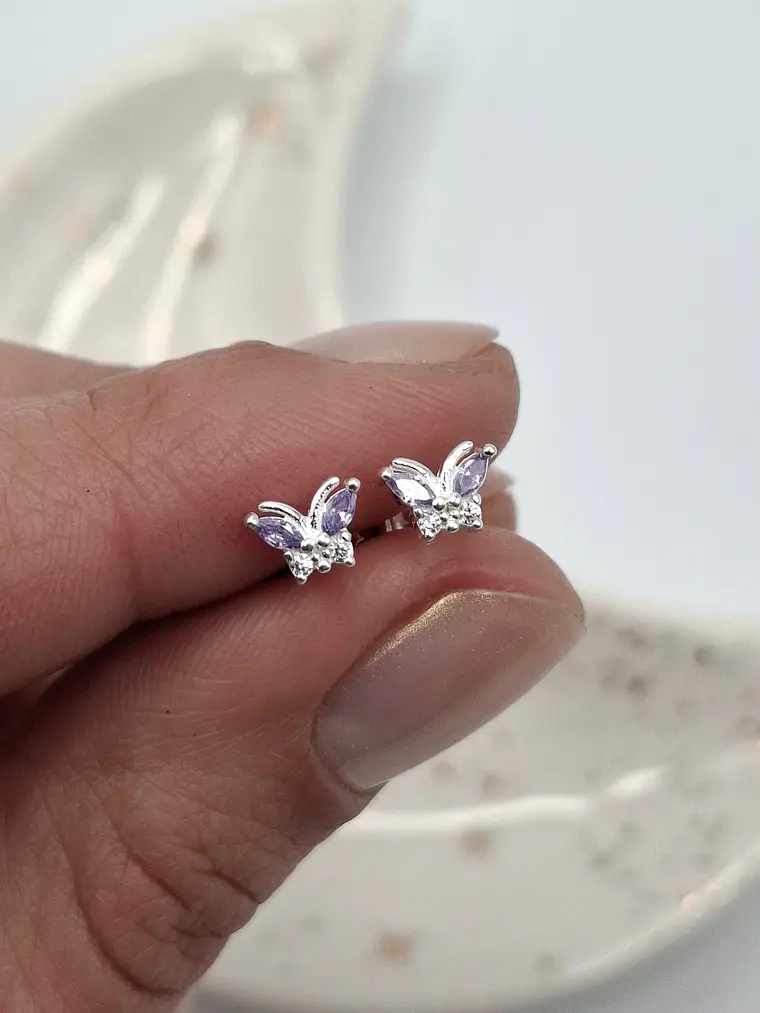 Aros Mariposa Lavanda 1