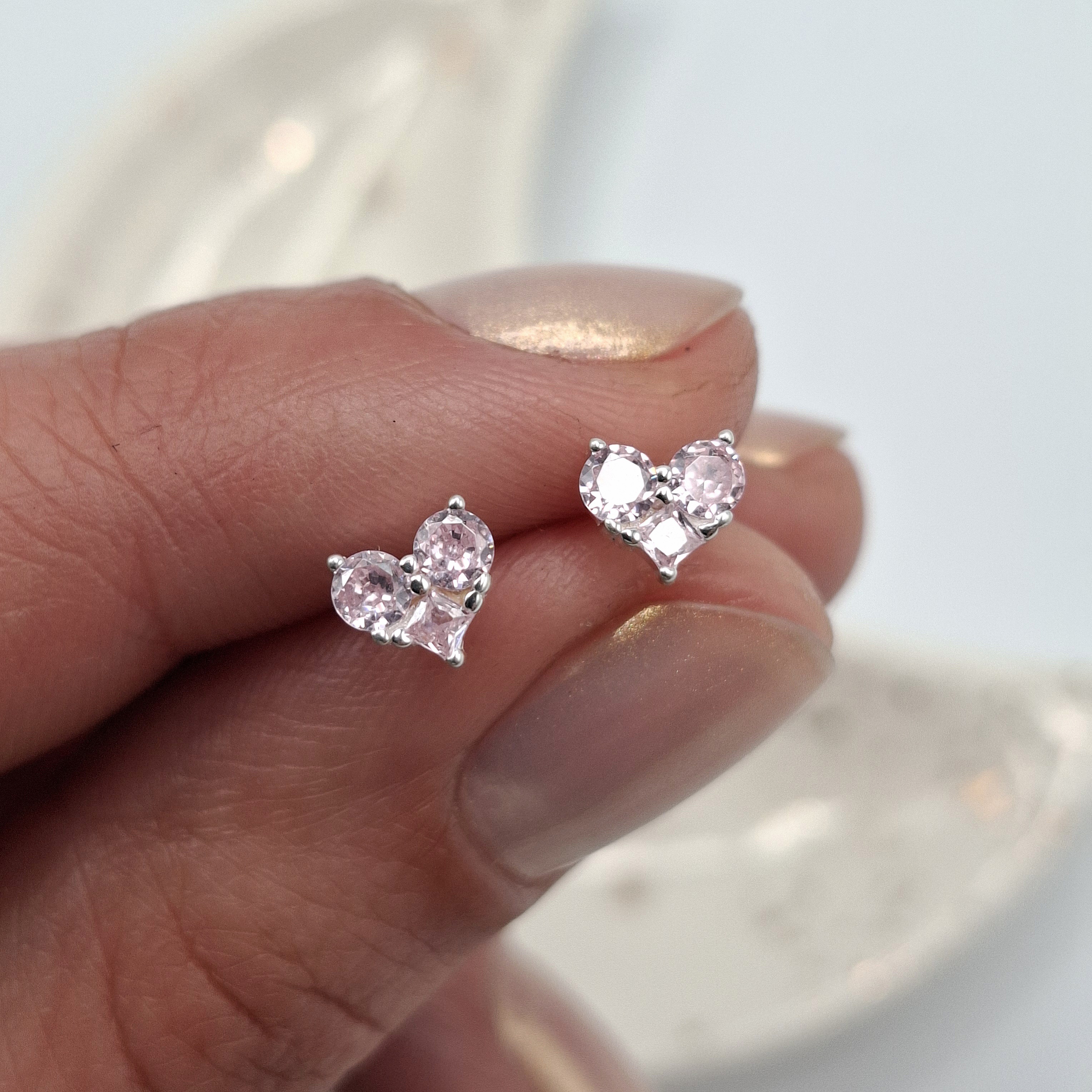 Aros Corazón Rosa