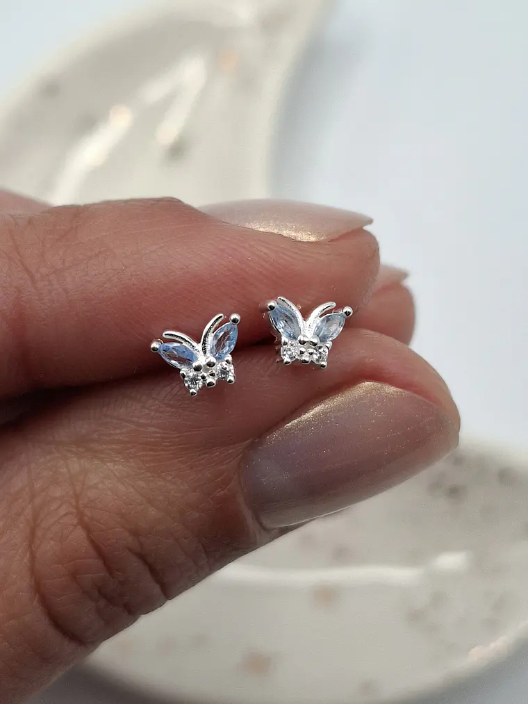 Aros Mariposa Celeste 1