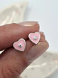 Aros Corazón Rosa con Tope - Miniatura 1