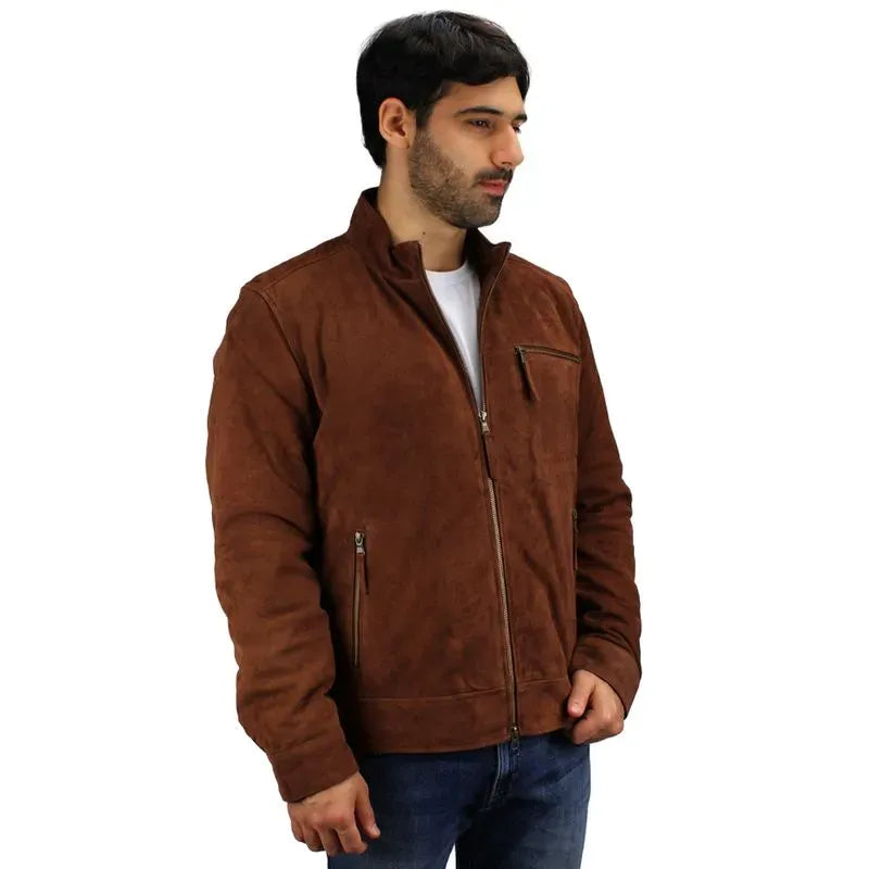 Bruno Ferrini Casaca de cuero para caballero CESAR 2