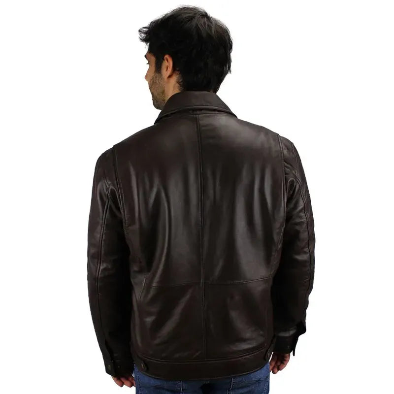 Bruno Ferrini Casaca de cuero para caballero LAPO 3