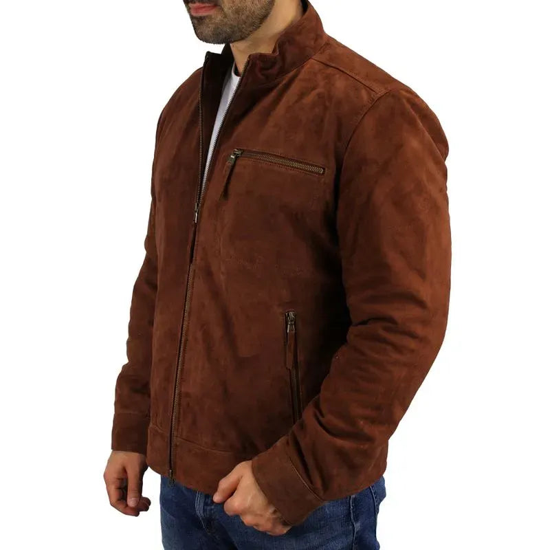 Bruno Ferrini Casaca de cuero para caballero CESAR 3