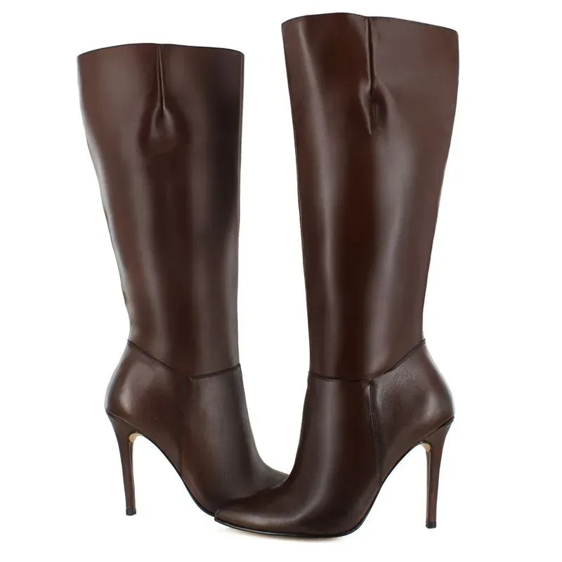 Bruno Ferrini Botas de cuero para dama DG22409 4