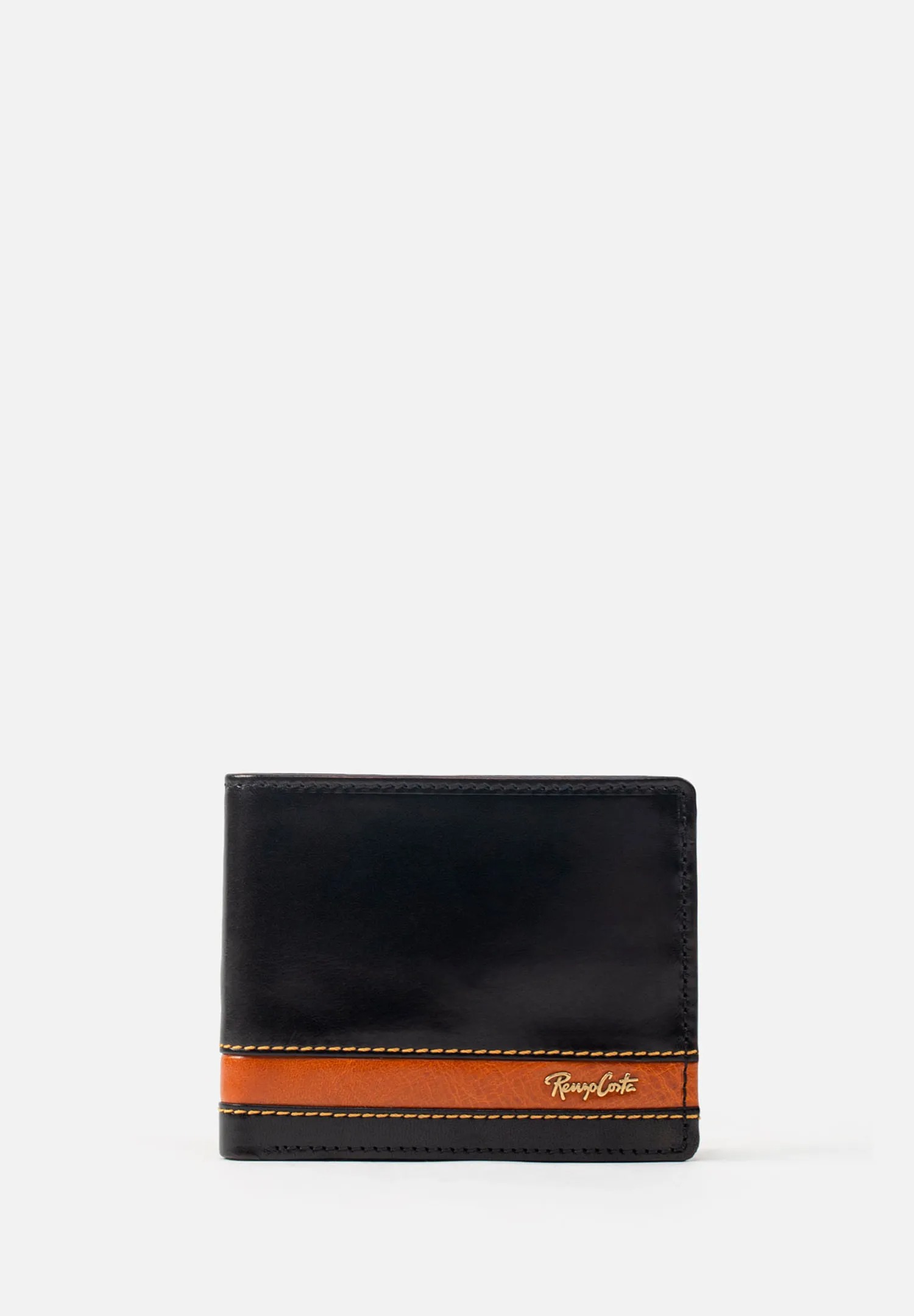 Exclusive BILLETERA DE ESTILO CASUAL EN CUERO ITALIANO Y DETALLES EN CONTRASTE 1