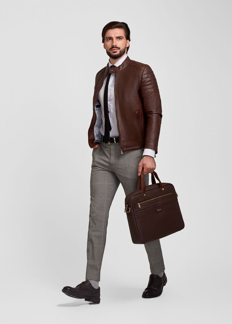 Modern CASACA DE CUERO ESTILO MOTERA 4