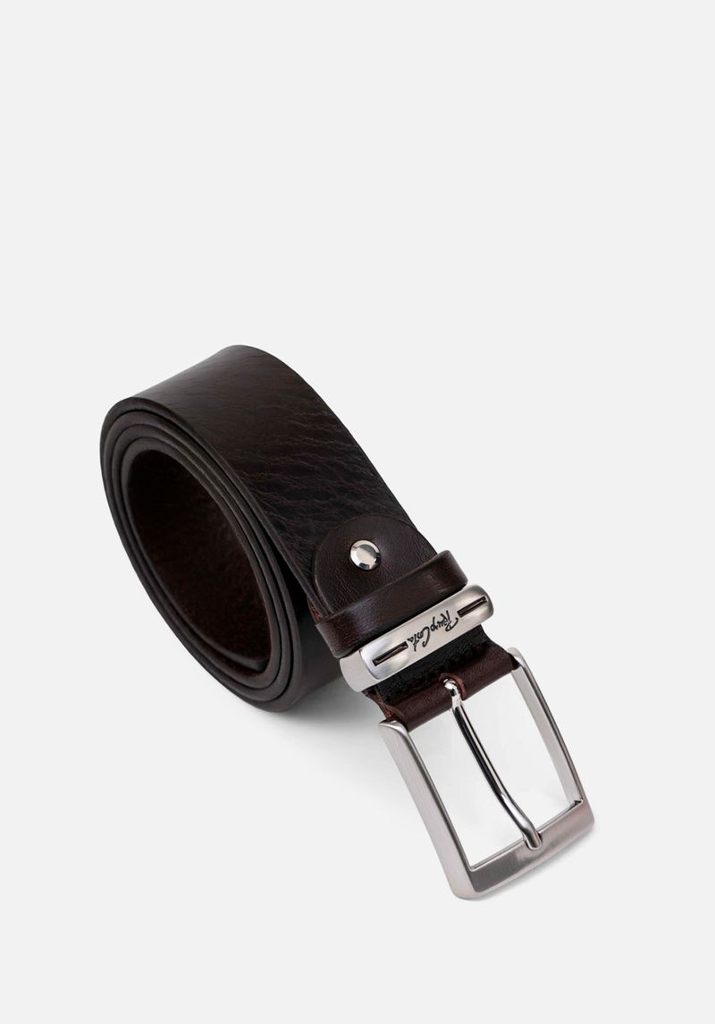 Genuine CORREA CON DETALLE DE LOGO GRABADO 2