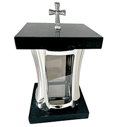 LANTERNA EM BRONZE E PEDRA